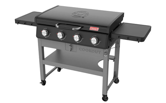 Coleman Cookout 4-Burner Propane Gas Griddle 36 in. Flat Top Grill in Black