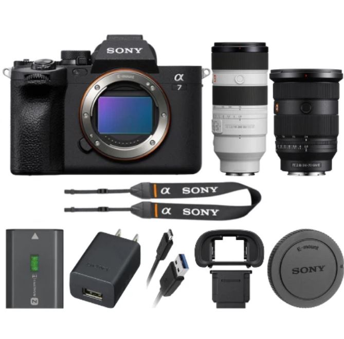 Sony a7 IV Camera w/ FE 24-70mm f/2.8 GM II & FE 70-200mm f/2.8 GM OSS II Lens
