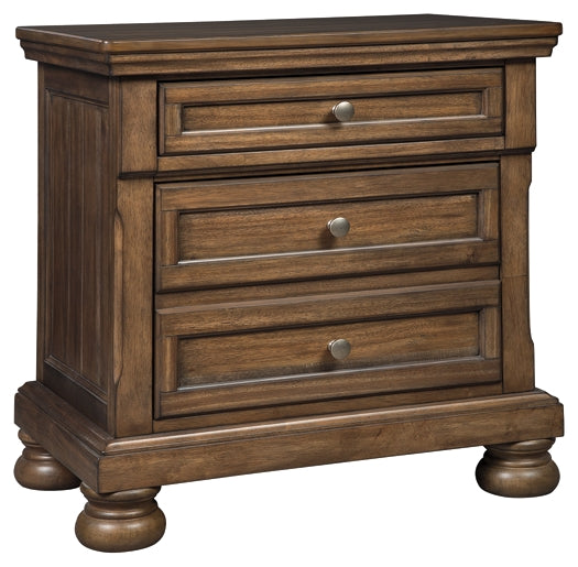 Flynnter Panel Bed With 2 Storage Drawers With Mirrored Dresser, Chest And 2 Nightstands