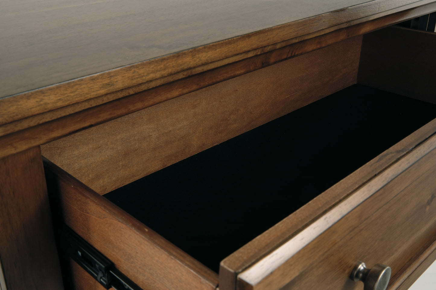 Flynnter Sleigh Bed With 2 Storage Drawers With Mirrored Dresser, Chest And Nightstand