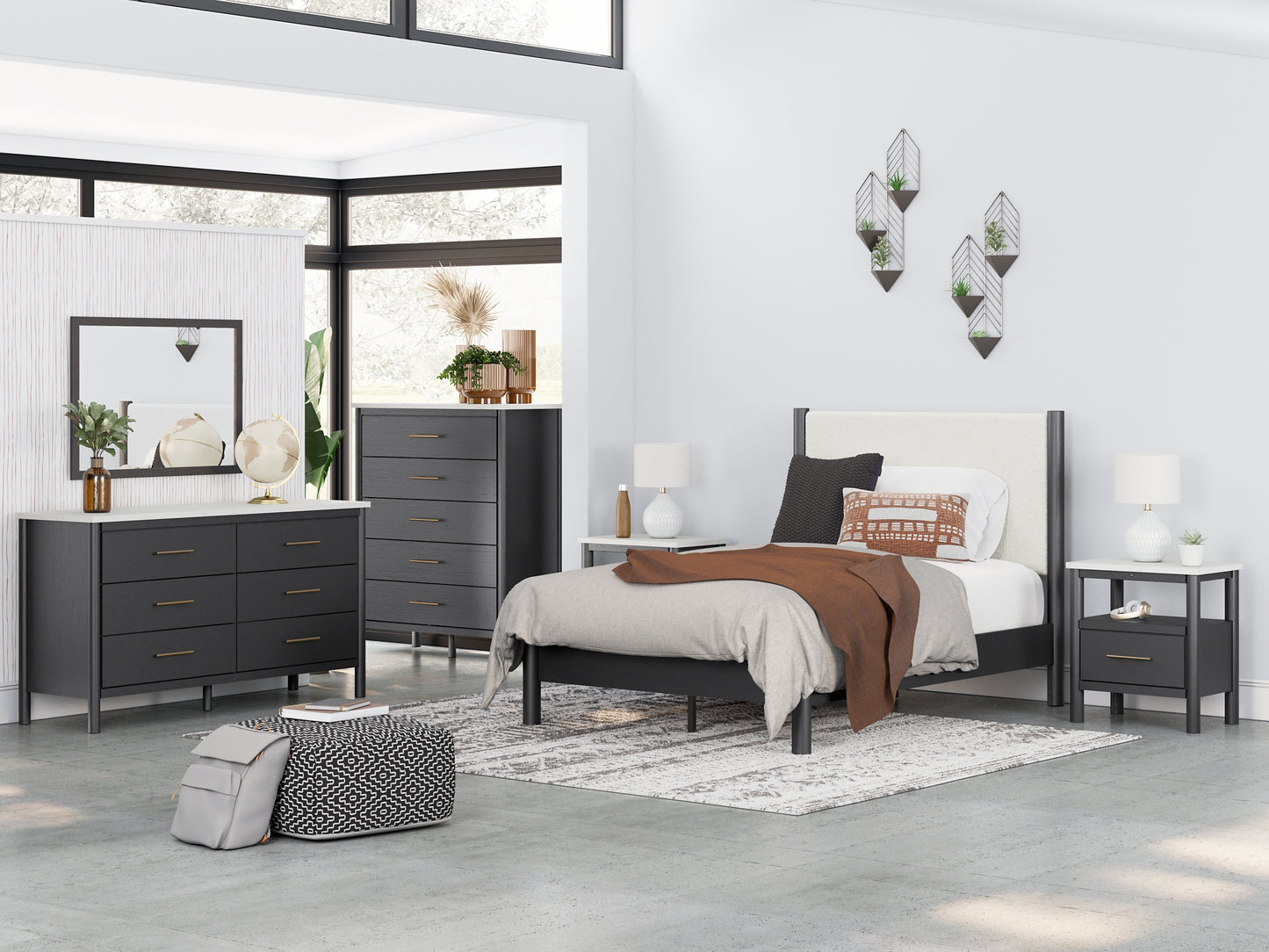 Cadmori Upholstered Panel Bed