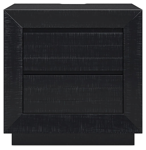 Londer King Panel Bed with Mirrored Dresser and 2 Nightstands