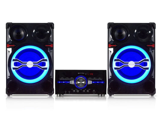 10" Bluetooth LED Home Entertainment Speaker System with Wireless Microphone