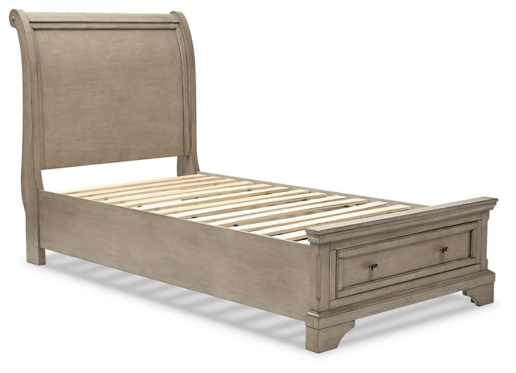 Lettner Queen Sleigh Bed with 2 Storage Drawers