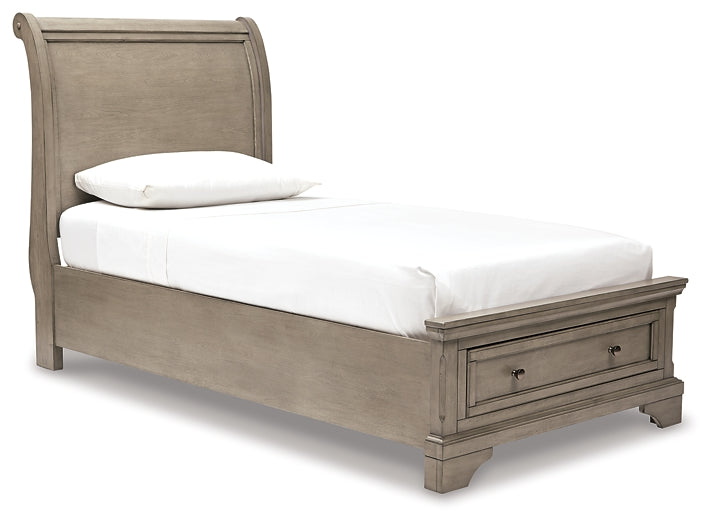 Lettner Queen Sleigh Bed with 2 Storage Drawers