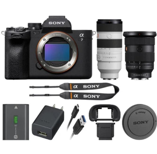 Sony a7 IV Camera w/ FE 24-70mm f/2.8 GM II & FE 70-200mm f/2.8 GM OSS II Lens