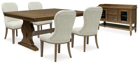 Sturlayne Dining Table and 4 Chairs with Storage