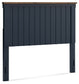 Landocken Full Panel Headboard with Mirrored Dresser