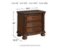 Lavinton California King Poster Bed with Mirrored Dresser, Chest and Nightstand