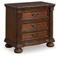 Lavinton Queen Poster Bed with Mirrored Dresser, Chest and Nightstand