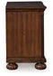 Lavinton Queen Poster Bed with Mirrored Dresser, Chest and Nightstand
