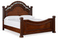 Lavinton California King Poster Bed with Mirrored Dresser and Chest