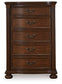 Lavinton King Poster Bed with Mirrored Dresser and Chest
