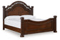 Lavinton King Poster Bed with Mirrored Dresser and Chest