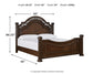 Lavinton King Poster Bed with Mirrored Dresser and Chest