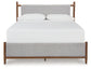 Lyncott Queen Upholstered Bed with Mirrored Dresser, Chest and Nightstand