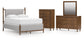 Lyncott Queen Upholstered Bed with Mirrored Dresser and Chest