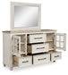 Shaybrock Queen Panel Bed with Mirrored Dresser