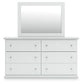 Bostwick Shoals Twin Panel Bed with Mirrored Dresser and Nightstand