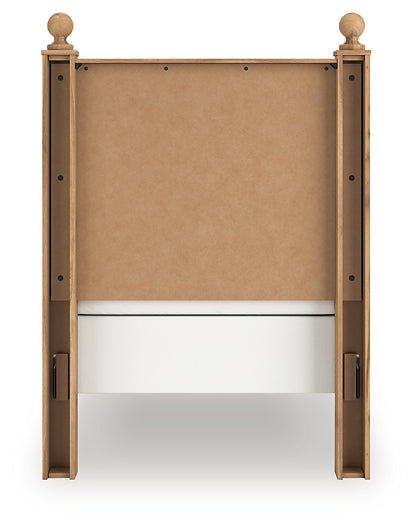 Aleaport Twin Panel Bed with Mirrored Dresser