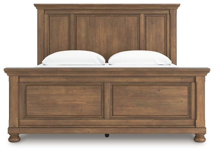 Feddinger King Panel Bed with Mirrored Dresser, Chest and Nightstand