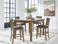 Urbinforte Counter Height Dining Table and 4 Barstools