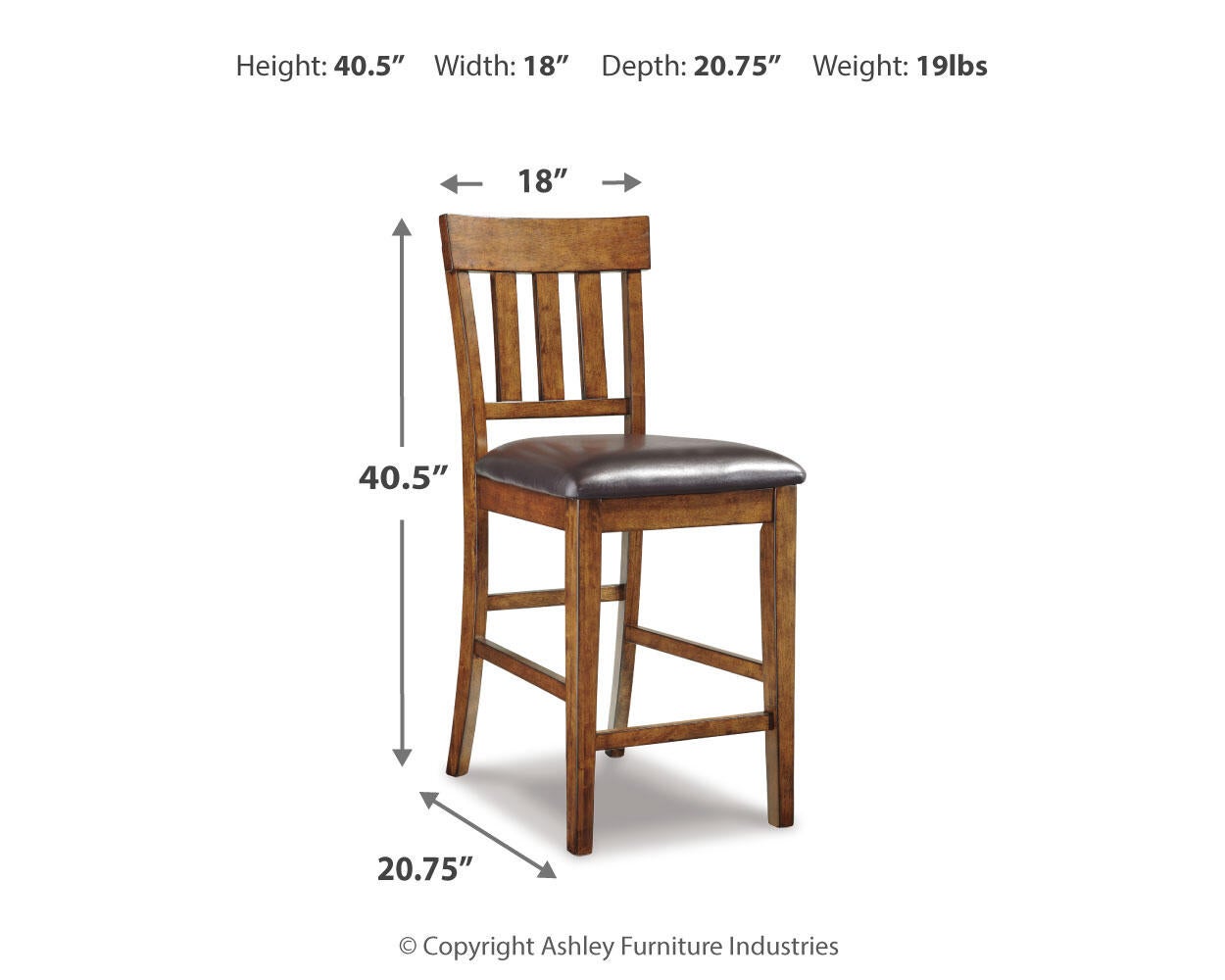 Ralene Upholstered Barstool (2/CN)