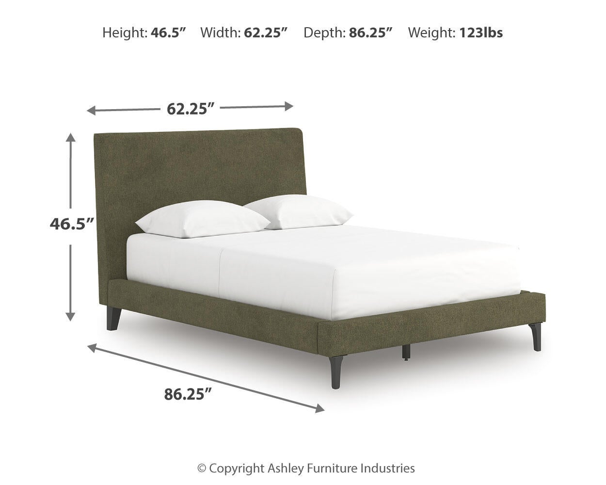 Chirason Full UPH Bed w/Roll Slats