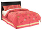 Huey Vineyard Full Sleigh Headboard Bed with Mirrored Dresser