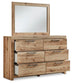 Hyanna King Panel Storage Bed with 2 Under Bed Storage Drawers, Dresser, Mirror, Chest and Nightstand