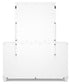 Fortman California King Panel Bed with Mirrored Dresser and Nightstand