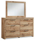 Hyanna Queen Panel Bed, Dresser, Mirror and Nightstand
