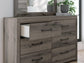 Graystorm Full Panel Bed with Storage, Dresser, Mirror, Chest and Nightstand