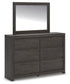 Fraluna Queen Panel Storage Bed, Dresser, Mirror and Nightstand