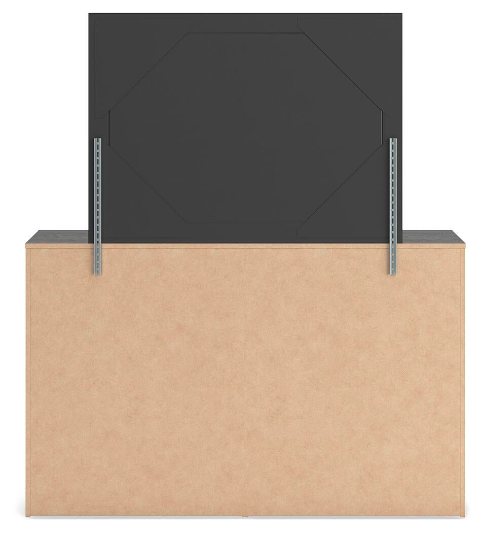 Hollivern Full Panel Storage Bed, Dresser and Mirror