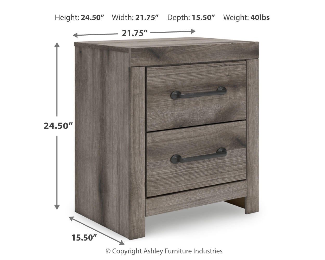 Graystorm King Panel Bed, Dresser and Mirror