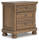 Feddinger Queen Storage Sleigh Bed with Mirrored Dresser, Chest and Nightstand