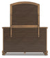 Feddinger Queen Storage Sleigh Bed with Mirrored Dresser