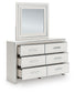 Zuraleus Queen Upholstered Panel Platform Bed, Dresser, Mirror, Chest and Nightstand