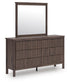 Pamytta Queen Panel Platform Bed, Dresser and Mirror
