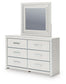 Zuraleus California King Upholstered Bed, Dresser, Mirror and Nightstand
