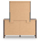 Pamytta Twin Upholstered Panel Bed, Dresser and Mirror