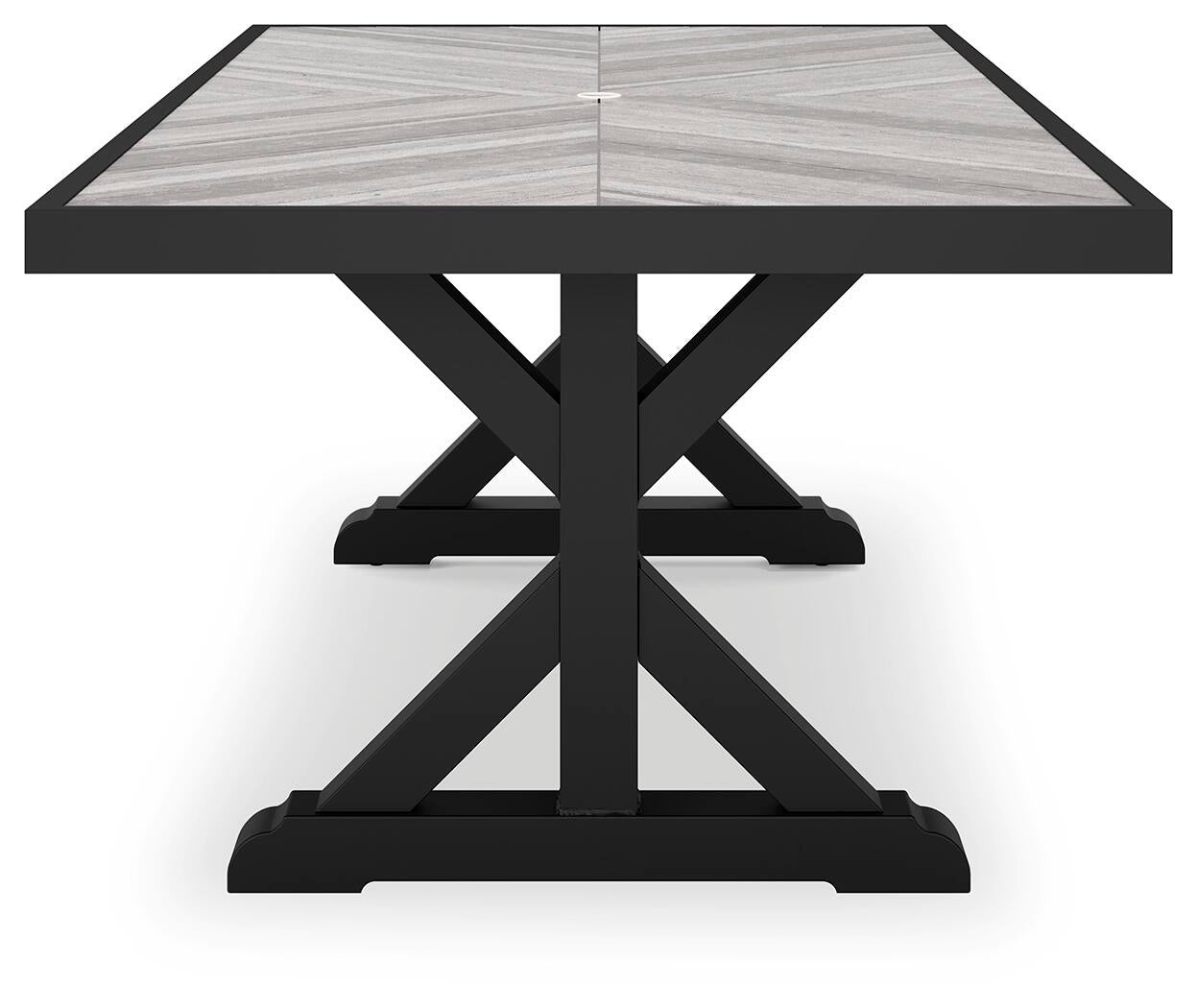 Beachcroft RECT Dining Table w/UMB OPT