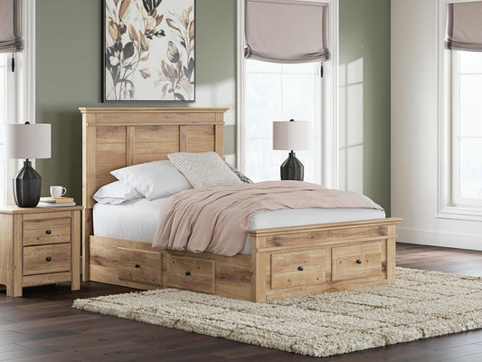 Makidern Full Panel Storage Bed