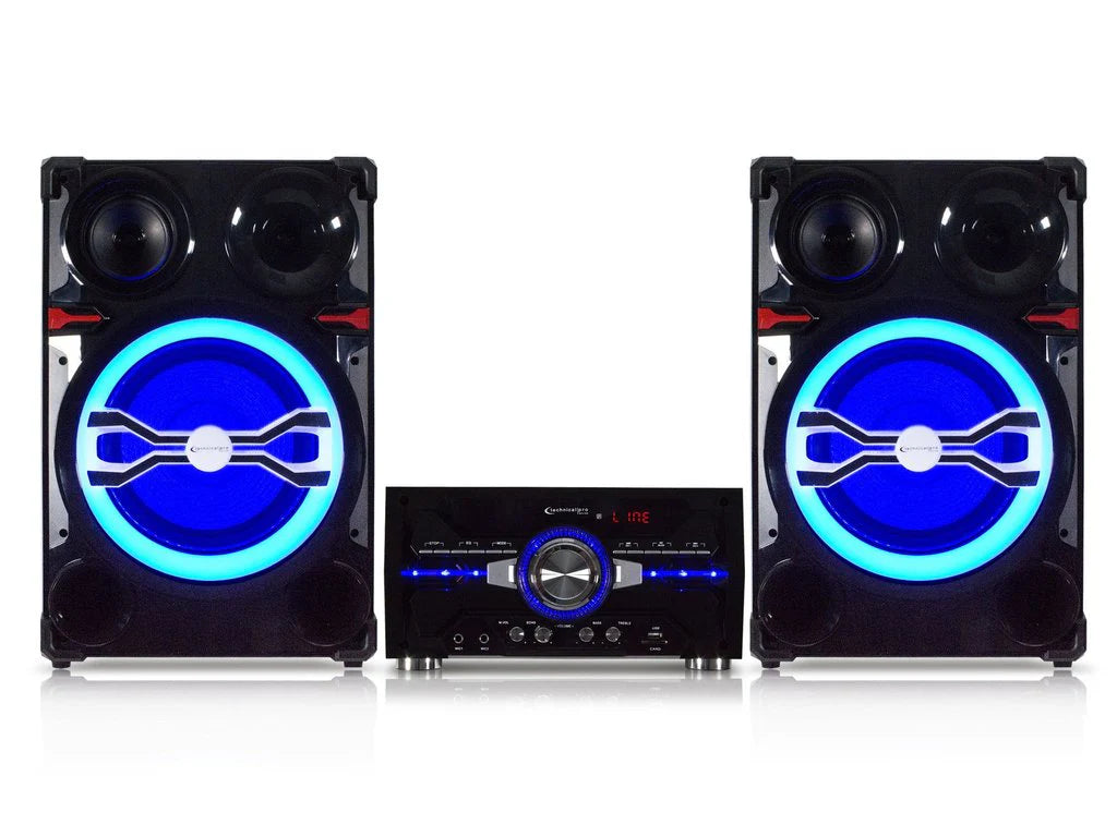 10" Bluetooth LED Home Entertainment Speaker System with Wireless Microphone