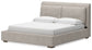Cabalynn King Upholstered Bed with Mirrored Dresser and 2 Nightstands