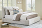Cabalynn King Upholstered Bed with Mirrored Dresser and 2 Nightstands